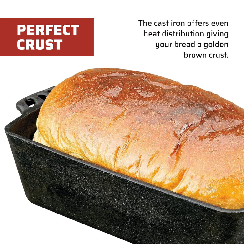 Camp Chef CIBP9 Home Seasoned Cast Iron Bread Pan (Black)