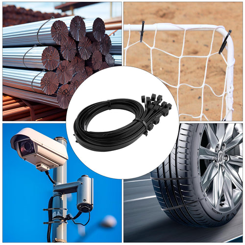 1000 Pack Zip Ties, 8 inch Cable Ties Black, Long Plastic Tie Wraps, Tensile Strength 40lbs, Cable Management Self-Locking Heavy Duty Nylon Wire Ties UV Resistant for Outdoor and Indoor