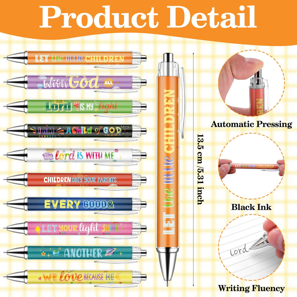GANGBARU 20 Pcs Christian Gifts Bulk for Kids Bible Verse Spiral Notebook Inspirational Ballpoint Pens Prayer Journals Religious Party Favor for Women Church Office School Supplies