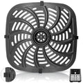 Air Fryer Grill Pan for Chefman TurboTouch Easy View Air Fryer 8 QT, Food Grade Non-Stick Air Fryer Accessories Replacement Tray Rack Parts Grill Crisper Plate with Rubber Bumpers, Dishwasher Safe
