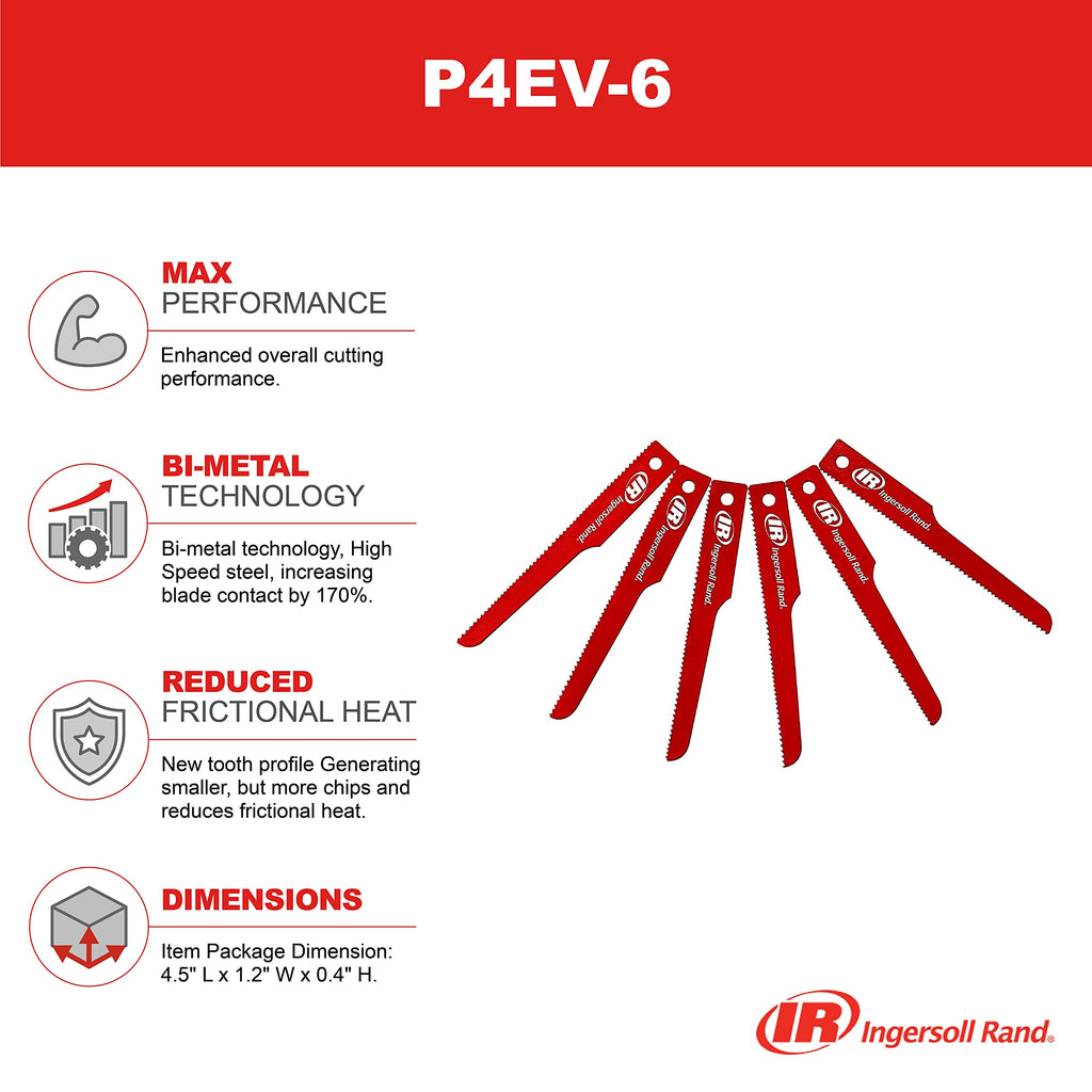 Ingersoll Rand P4EV-6 Air Reciprocating Saw Blades