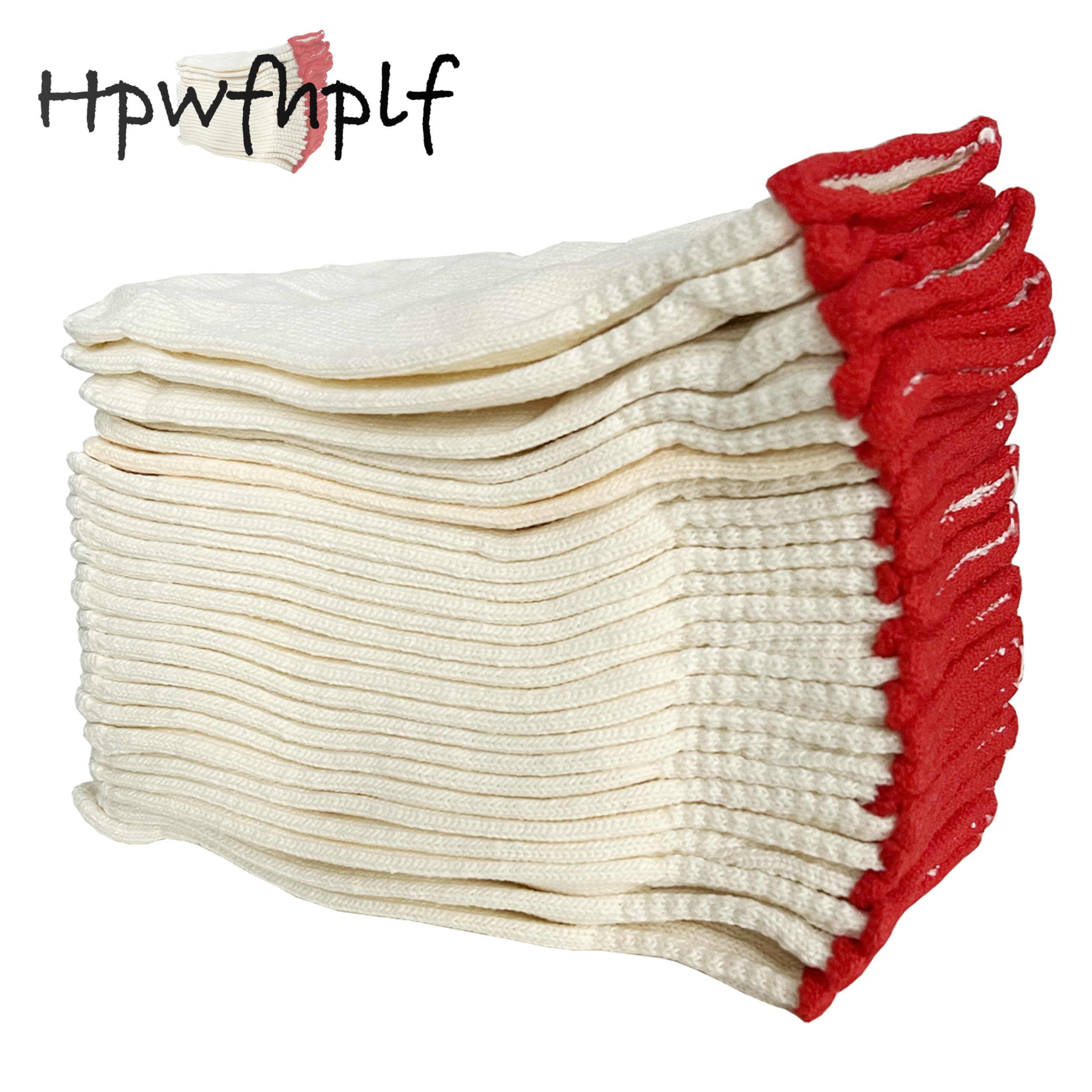 HPWFHPLF Safety Work Gloves, 24 Pack Cotton Working Gloves - Reusable, Washable, Seamless Knit Gloves for Men & Women (24, Universal)