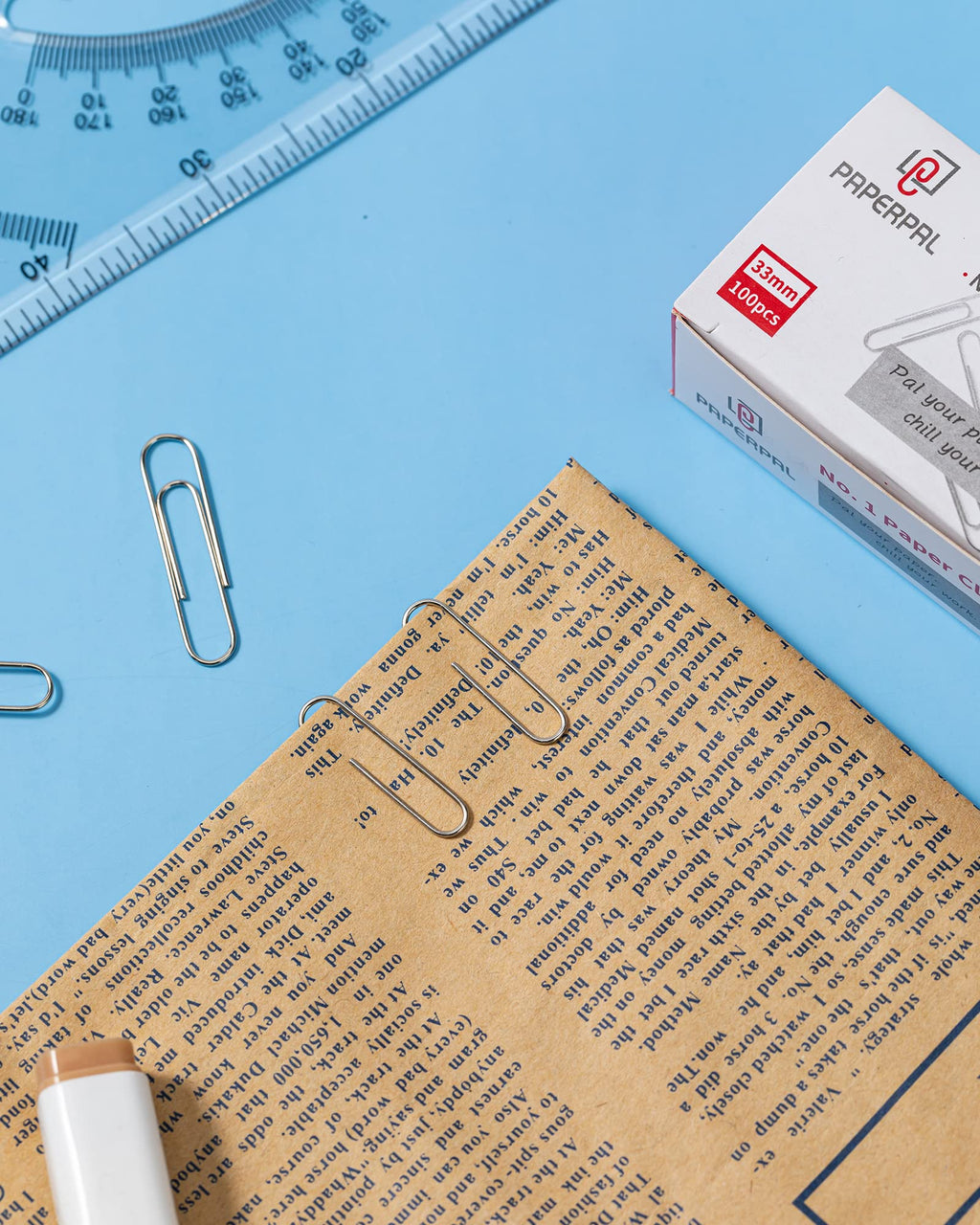 PAPERPAL #1 Smooth Paper Clips, 2000 Medium Paper Clips (20 Boxes of 100 Each), Bulk Paperclips for Office School & Personal Use, Daily DIY, 1-2/7” Silver Paper Clip Standard Size nh33-20