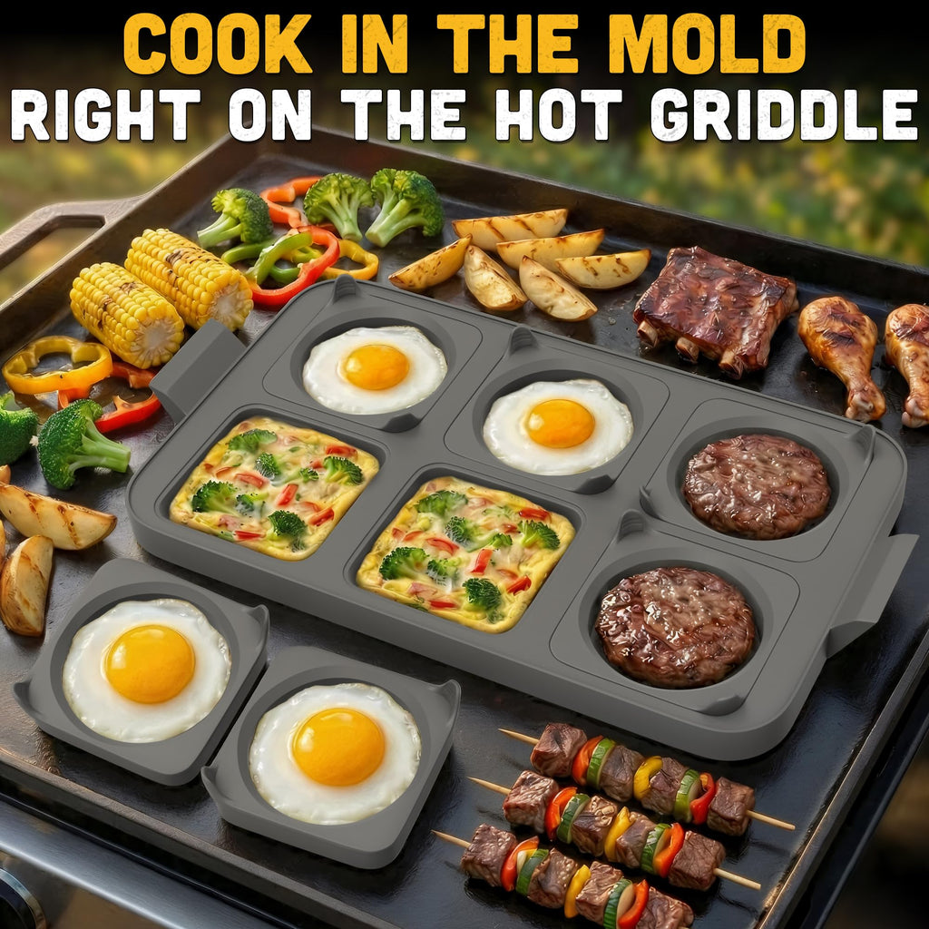 Silicone Egg Molds for Griddle - Rings for Frying Eggs Mold Ring - Kitchen Round Cooker Ring Egg Rings for Griddle