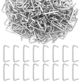 Glarks 1000Pcs 3/4'' Upholstery Steel Hog Rings kit for Auto Upholstery, Bungee Cord, Fencing, Animal Pet Cages, Meat Bags, DIY Craft, Furniture and More (3/4'' Hog Rings)