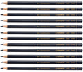 Stabilo 8406 All Coloured Pencil Crayons for Almost All Surfaces, 3.3 mm, Black, Pack of 12