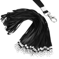 E&EY 100 Pack Lanyards Bulk for id badges Badge Holder Lanyard Flat Nylon Clip Swivel Hooks (Black)