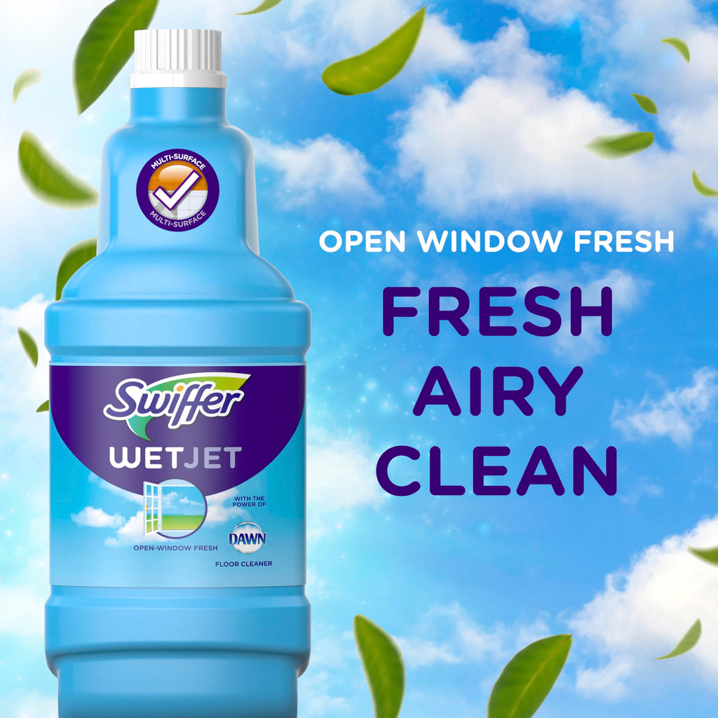Swiffer WetJet Spray Mop Kit : Includes 1 Floor Mop, 1 Bottle of Floor Cleaner Solution, 10 WetJet Refill Pads, 2 Batteries