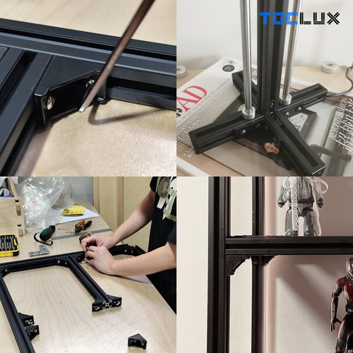 200pcs 2020 Series M5 T Nut and Black Screw Kit – Sliding & Drop-in T-Nuts, M5x8 & 10mm Black Screws, Washers, Hex Wrench – for 6mm T-Slot Aluminum Extrusion Accessories Extruded Aluminum Hardware