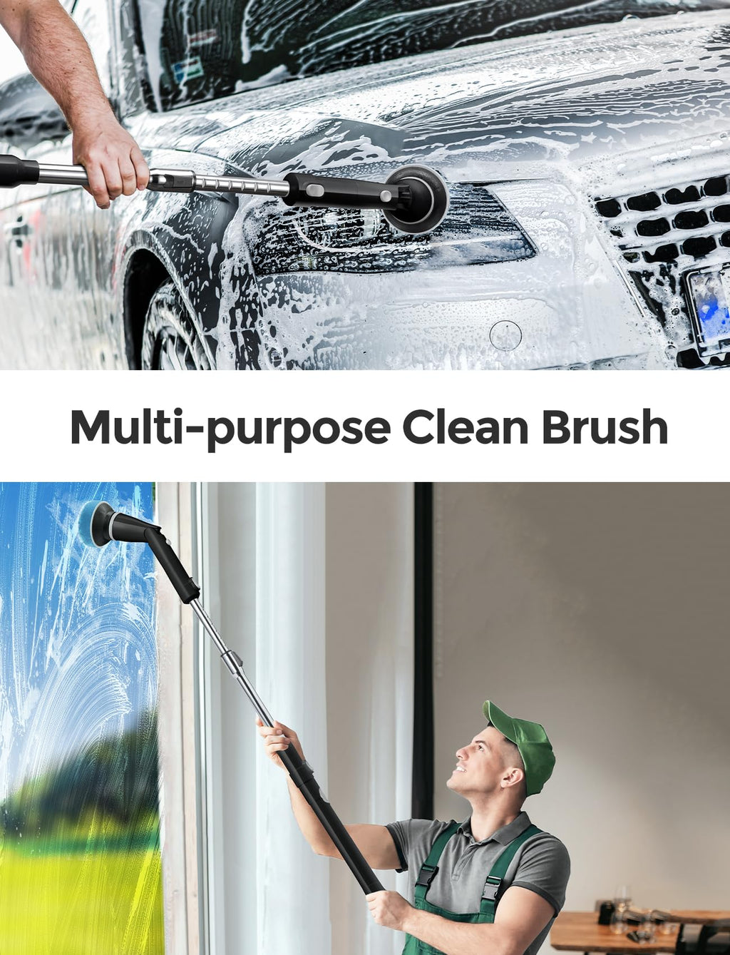 4 Pack Foam Scrubber and Scouring Pad for Glass, Floor Cleaning, Compatible with kHelfer & LyriFine Electric Spin Scrubber