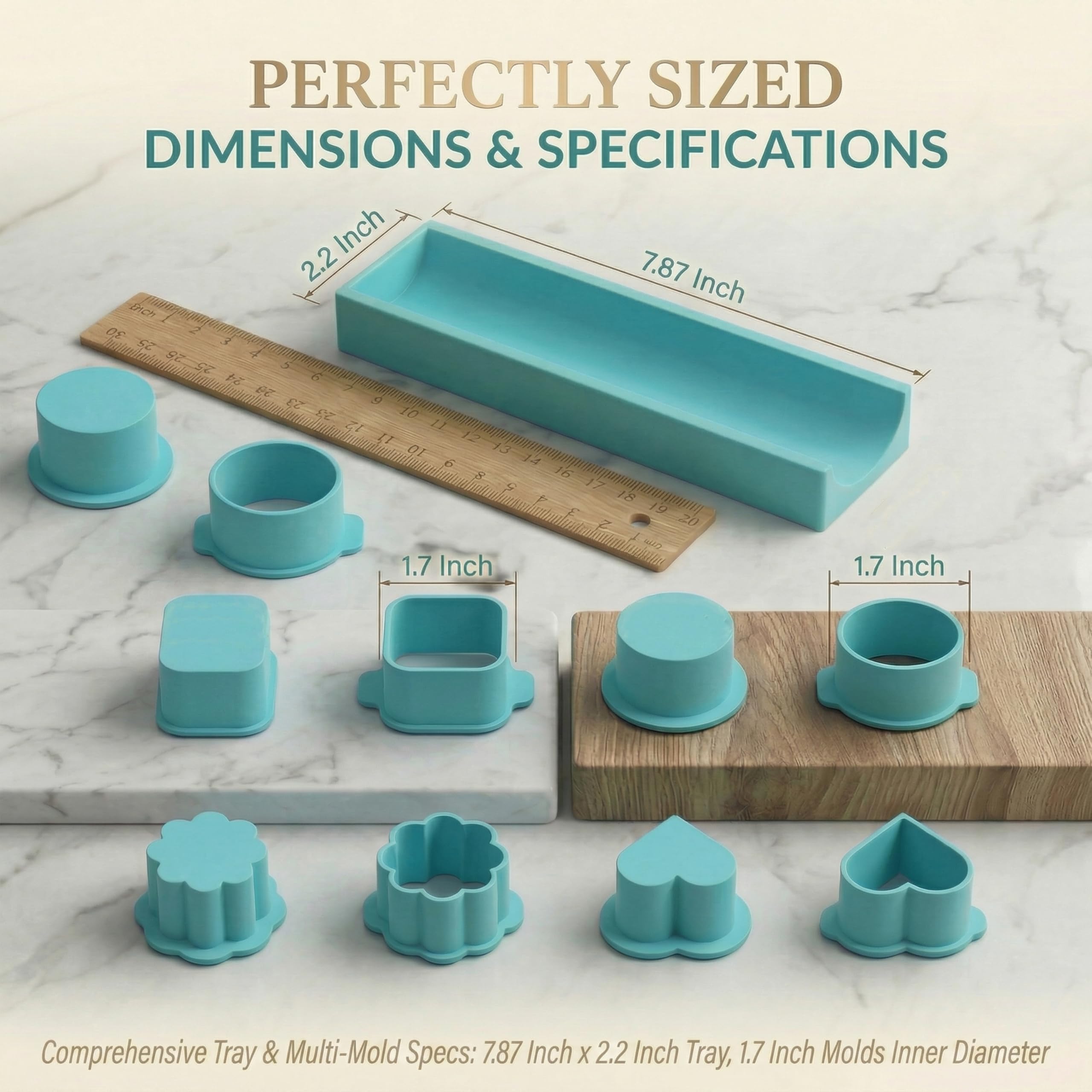 Cake Pop Mold Set with 6.3-Inch Tray, 5 Shapes (Round, Square, Oval, Cloud, Heart) - Cake Pop Cutter and Pusher for Home Baking, Birthday Parties, Wedding Desserts - Food Safe, Durable & Easy to Use