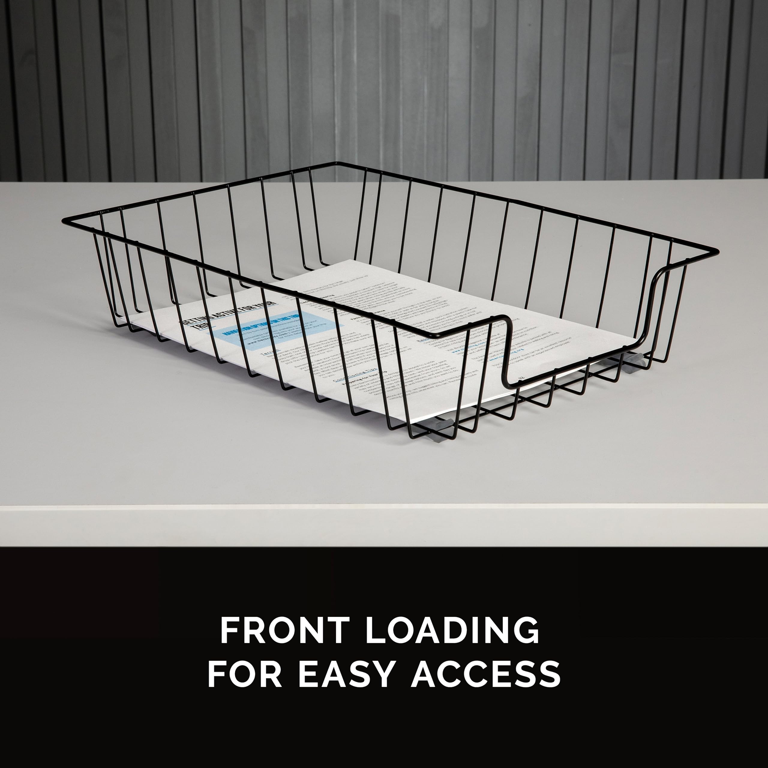 Fellowes Workstation Legal Size Desk Tray Organizer, Two-Tier, Wire, Black (65112)
