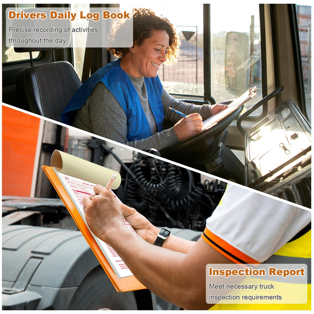 70 Sheets 2-in-1 Driver Vehicle Inspection Report Book 8.5x11 inch Drivers Daily Log Book Large Pretrip Checklist Notebook for Truck Driver