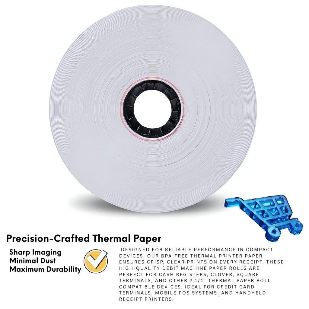 (10 Rolls) 3 1/8" x 230ft Thermal Paper Rolls- BPA Free 80mm, Receipt Paper Rolls for POS Systems, Cash Register, Square Terminal, Clover, Epson TM-T88V, Star TSP100III