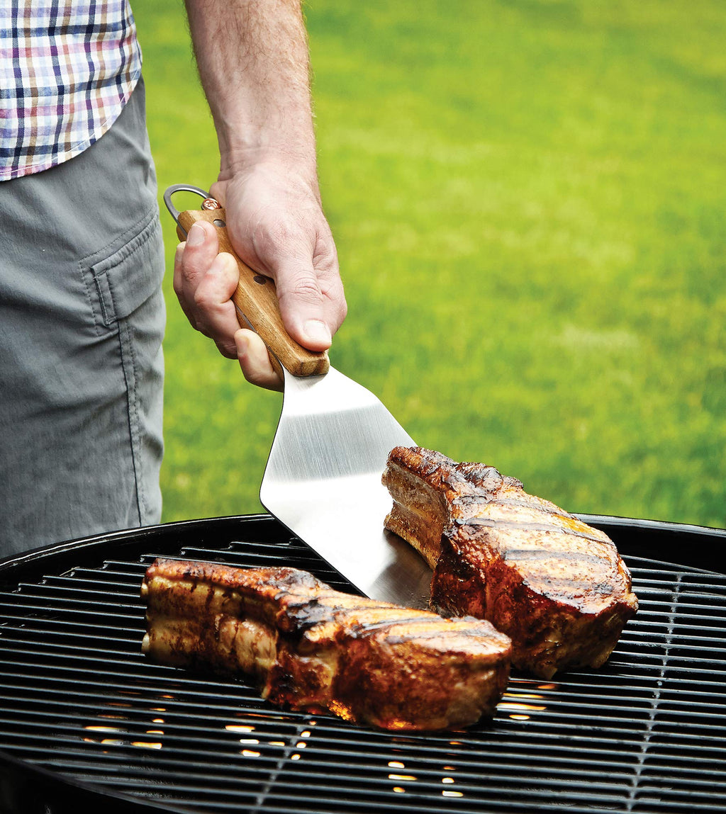 Outset Griddle Spatula, Heavy Duty Grill Spatula, Stainless Steel, 14"