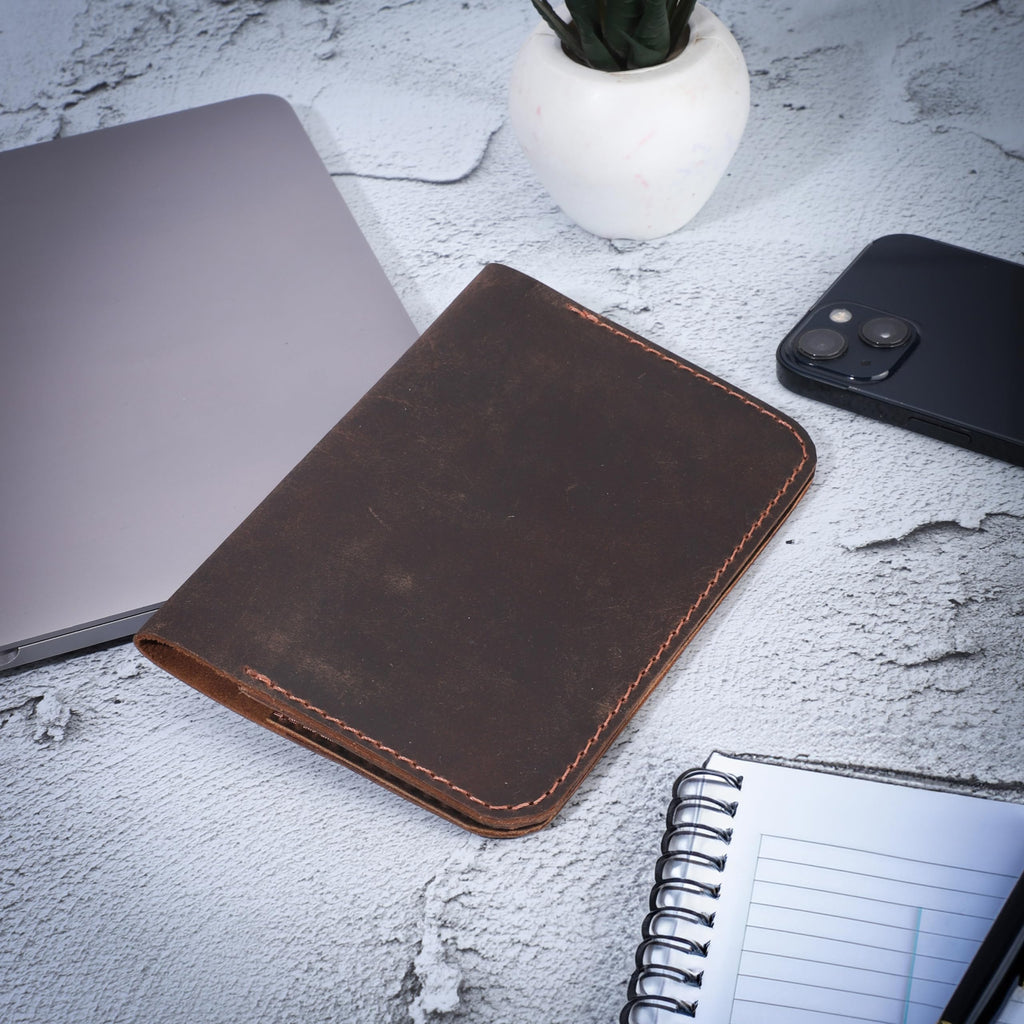 CestAntiQ, Leather Journal Cover for Field Notes, Notebook Cover for Moleskine Cahier Journal Leather Field Notes Cover, Wallet Case, (3.5 x 5.5 in.) Journal Cover Cards Slot / Refillable Travelers Pocket Notebook Handmade Leather Cover with Pen Holder ::