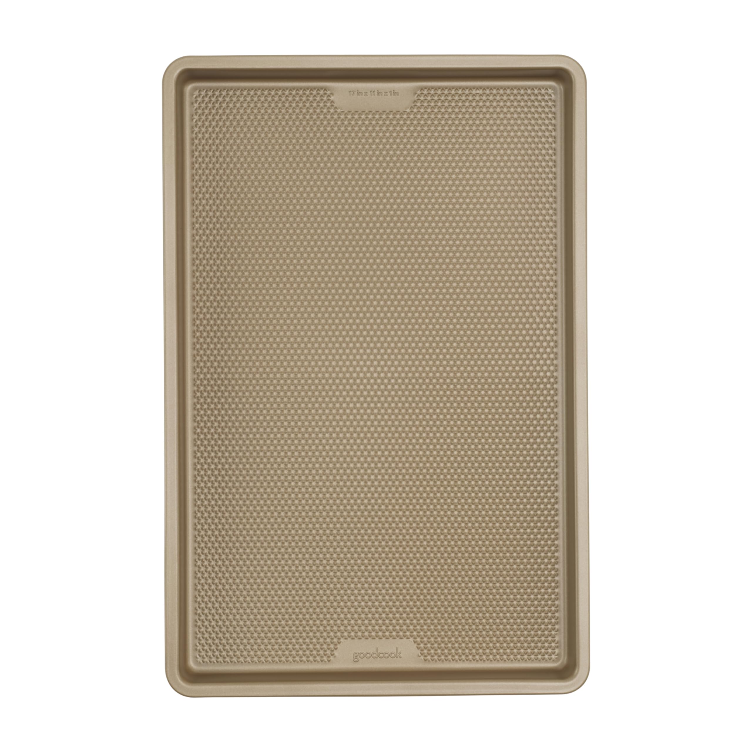 GoodCook BestBake Nonstick Textured Carbon Steel Cookie Sheet, 11" x 17", Large Baking Sheet, Even Heating, Scratch-Resistant, Non-Toxic, Durable, Ideal for Baking and Sheet Pan Dinners