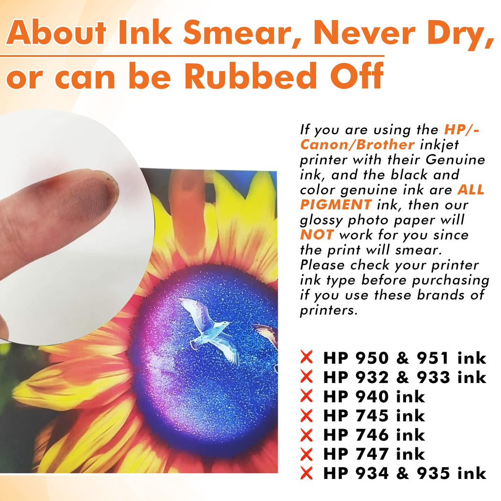 Koala Glossy Thin Inkjet Paper 8.5x11 Inches 100 Sheets Compatible with Inkjet Printer Use DYE Ink 115gsm