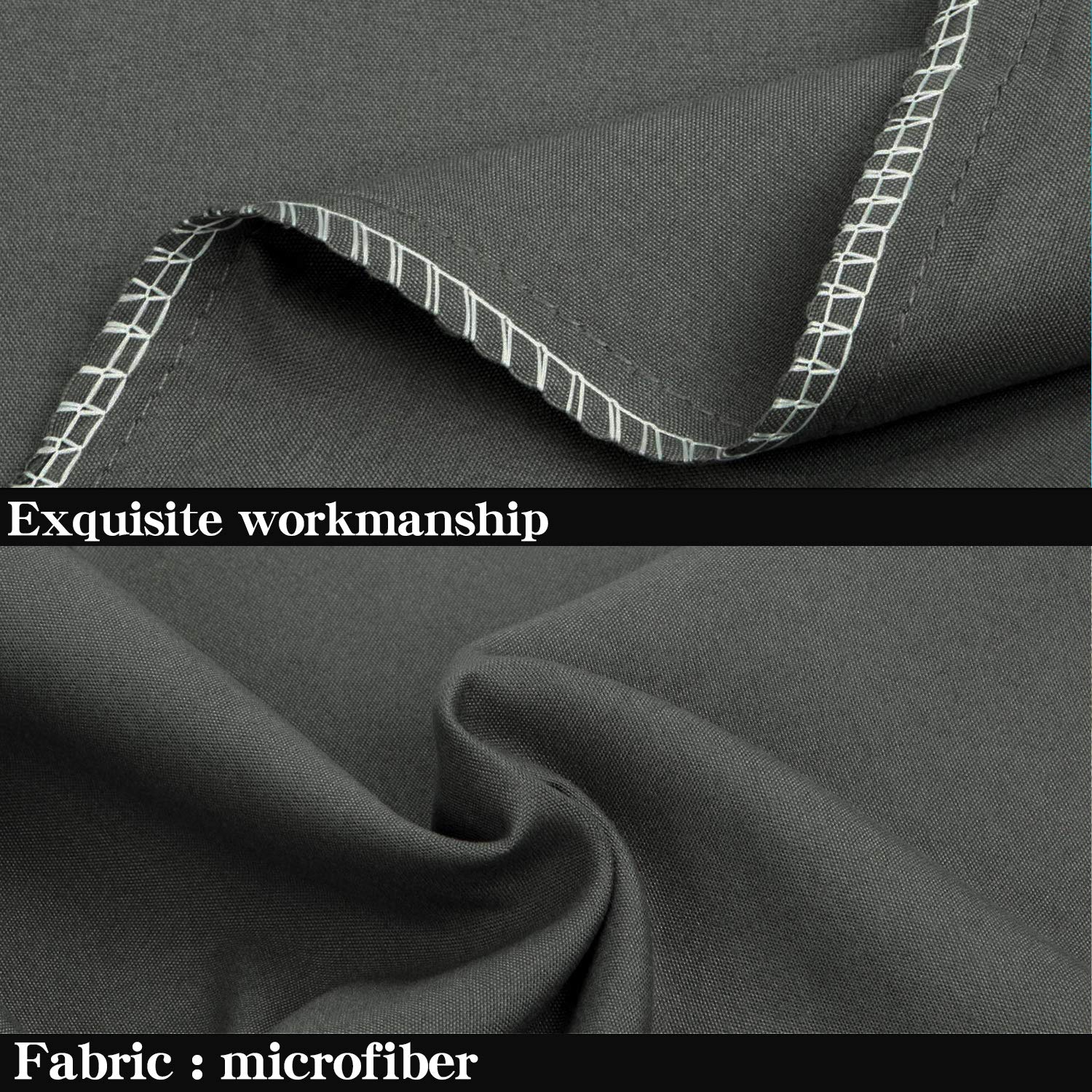 NTBAY Queen Pillowcase Set - 4 Pack Brushed Microfiber 20x30 Pillowcases - Soft, Wrinkle-Free, Fade-Resistant, Stain-Resistant, Pillowcases with Envelope Closure - 20x30 inches, Dark Grey