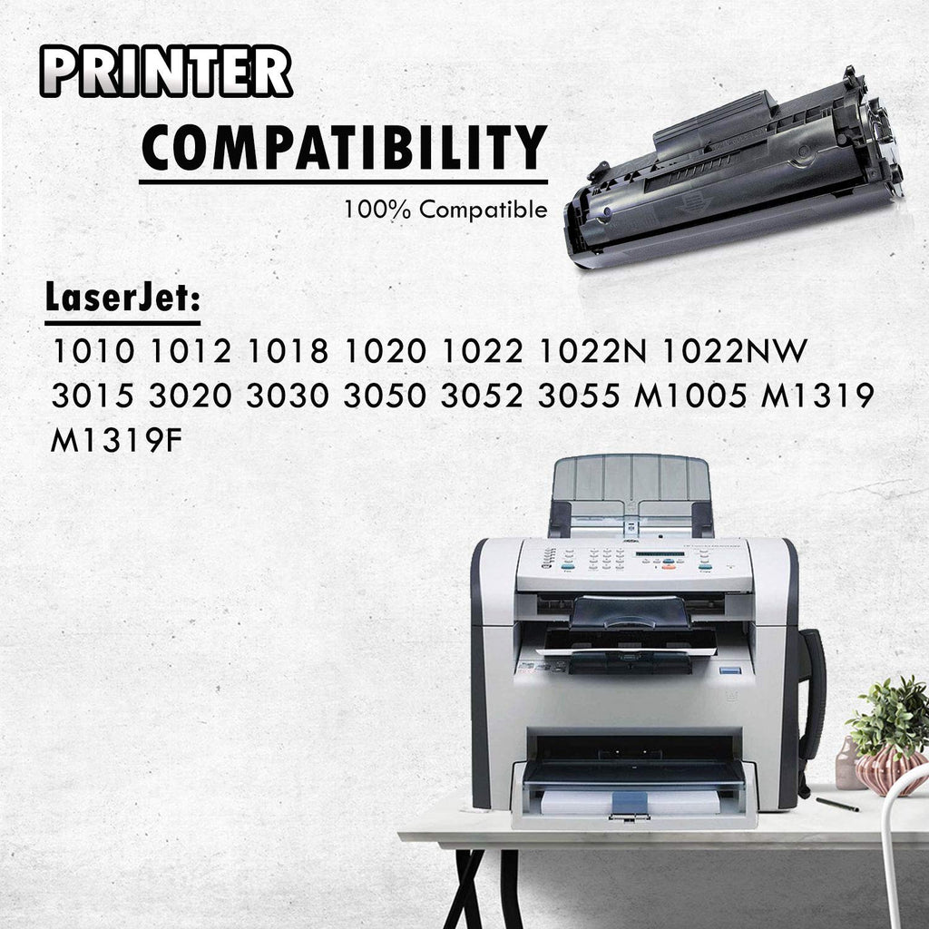 Inkfirst Compatible Toner Cartridge Replacement for HP Q2612A 12A LaserJet M1005 MFP M1319 M1319F 1010 1012 1018 1020 1022 1022N 1022NW 3015 3020 3030 3050 3052 3055