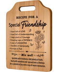 Milcier Birthday Gifts Women Friendship, Unique Bamboo Cutting Board for Best Friend, BFF, Bestie Gifts for Woman Birthday