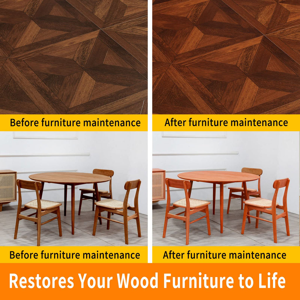 PIPIHUA Beeswax Furniture Polish Wood, Natural Wood Oil Colourless for Furniture Care & Protection for Interior and Exterior 480ml