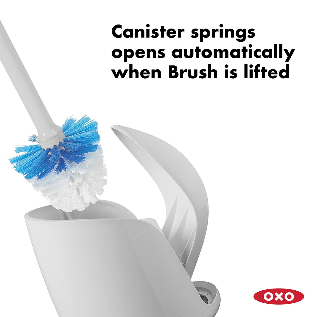 OXO Good Grips Hideaway Compact Toilet Brush-Gray