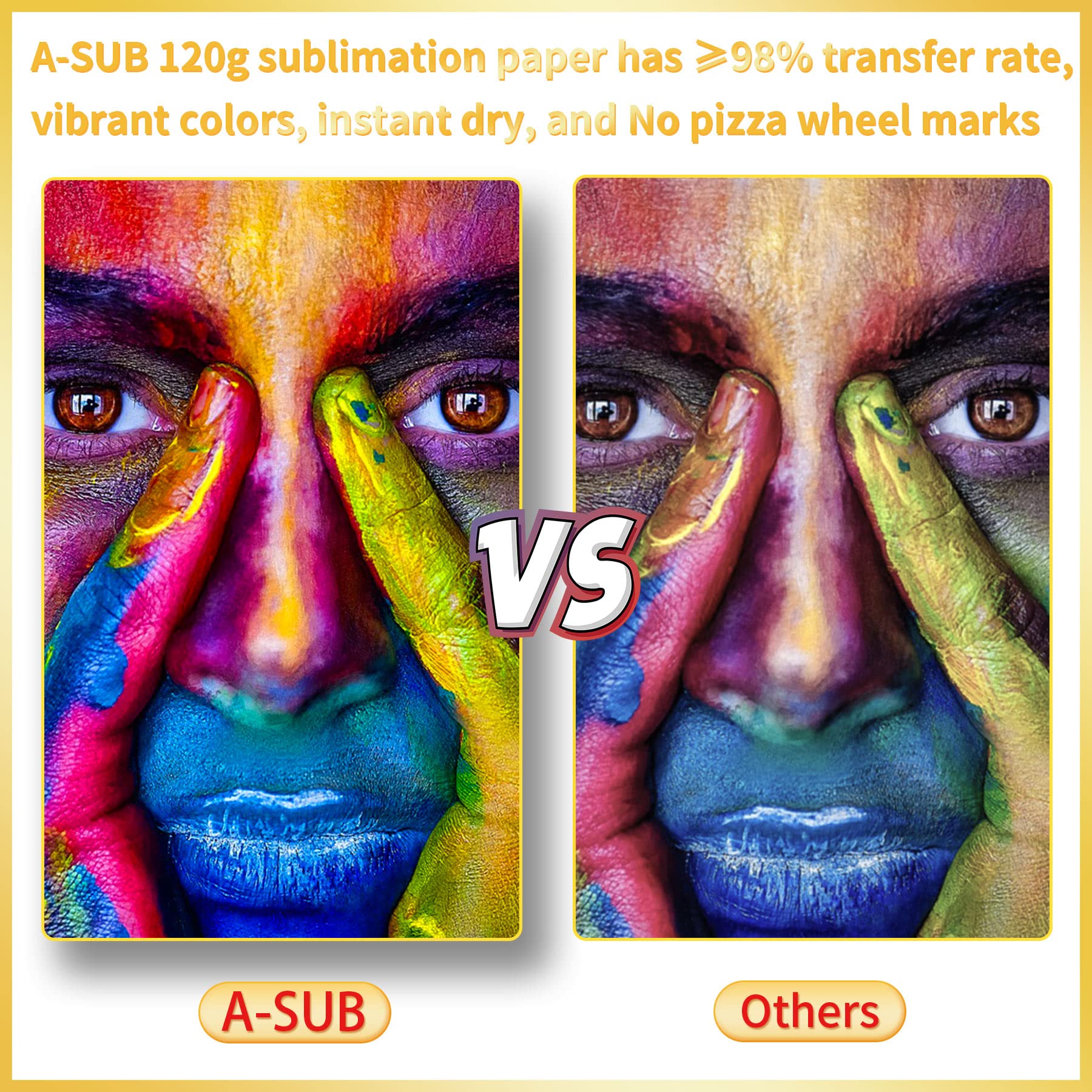 A-SUB Sublimation Paper 120G 8.5x14 Inch 110 Sheets for Sublimation Blanks Compatible with Sublimation Ink and Sublimation Printers