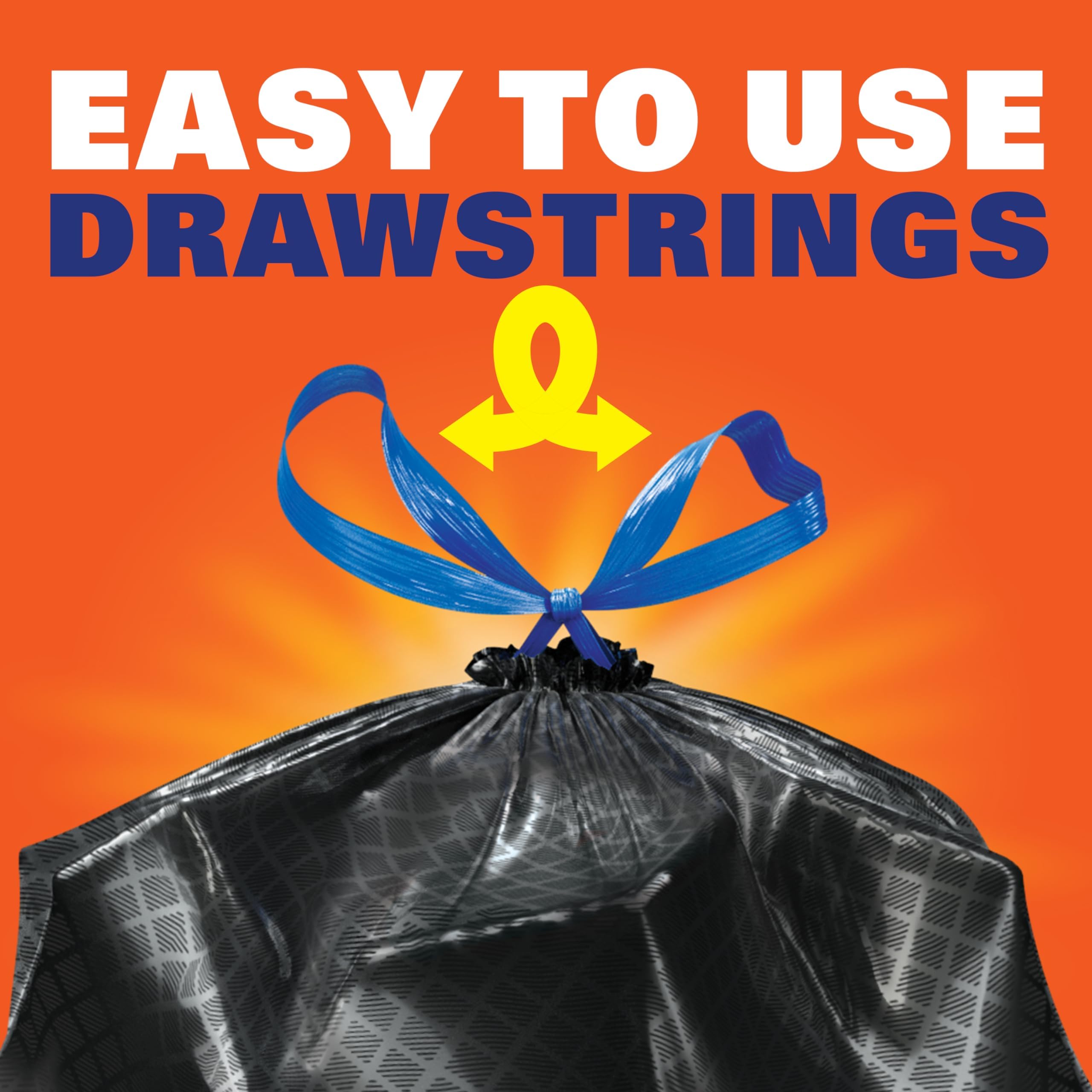 Hefty Ultra Strong Blackout Kitchen Trash Bags - 13 Gallon, 40 Count
