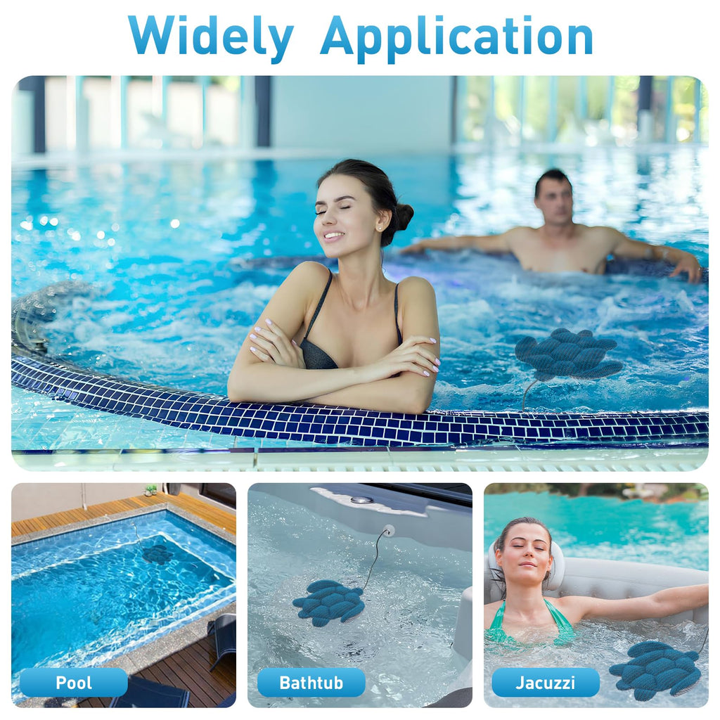 Hot Tub Scum Absorber for Hot Tub Spa, 2 Pcs Reusable Turtle Hot Tub Sponge Hot Tub Accessories, Zorbie Hot Tub Sponge Scum Collector Bug to Keep Water Clear