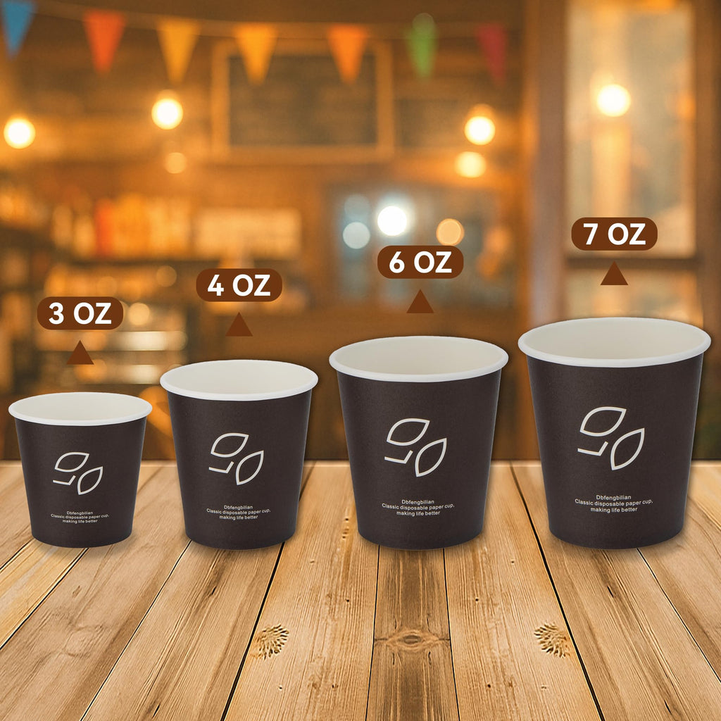 Dbfengbilian 300 Pack -3oz Disposable Coffee Cups, Thickened Coffee Paper Cups - Hot & Cold Beverages, Tea, Hot Chocolate, Water, Juice