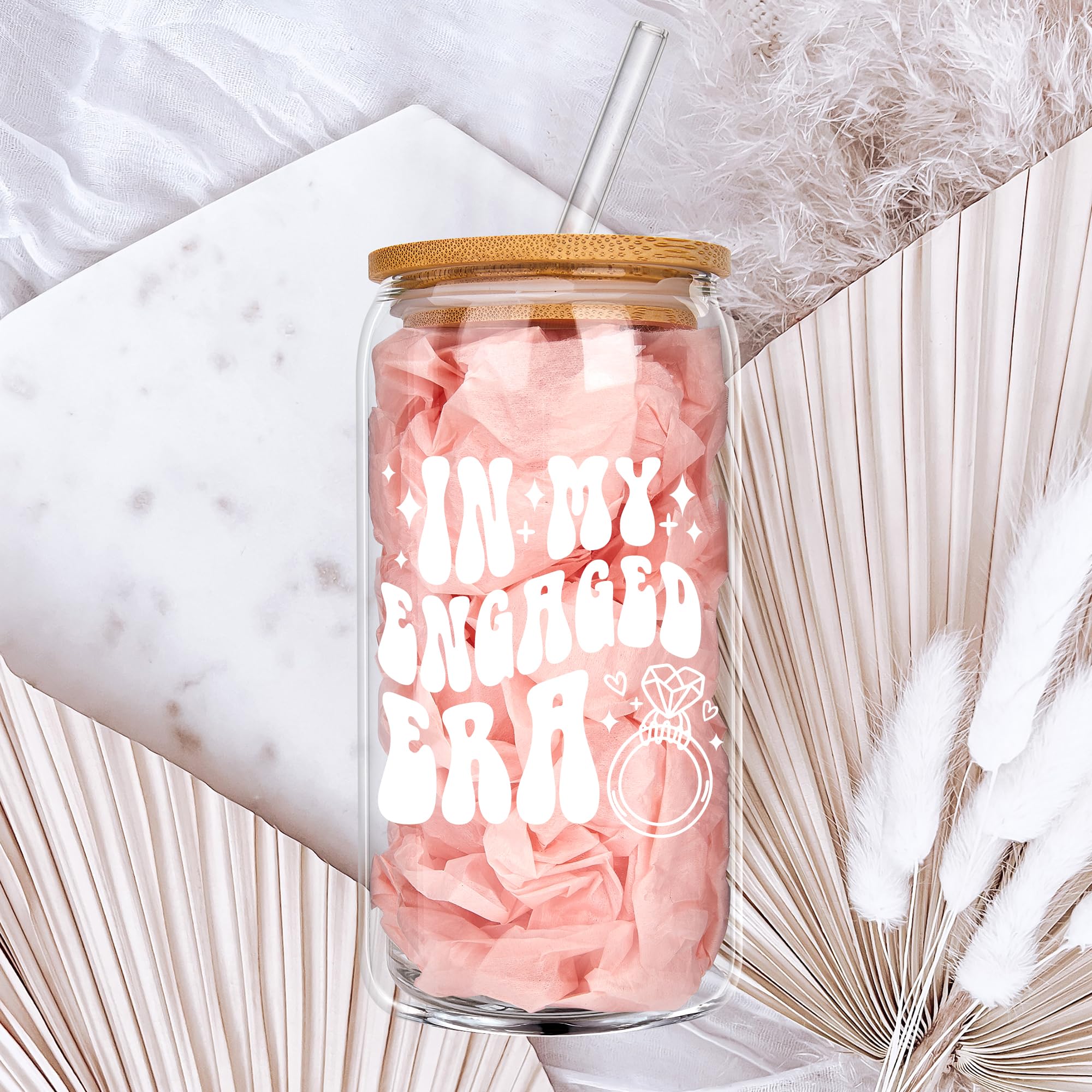 Mozaba Engagement Gift - Cool Engagement Party Gifts - Future Mrs Bride Gifts - Glass Cup