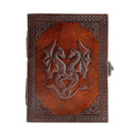 Handmade Leather Double Dragon Journal/Writing Diary/Bound Daily Notepad for Men & Women Unlined Paper Medium, Writing pad Gift for Artist, Sketch (8 x 6, Brown)