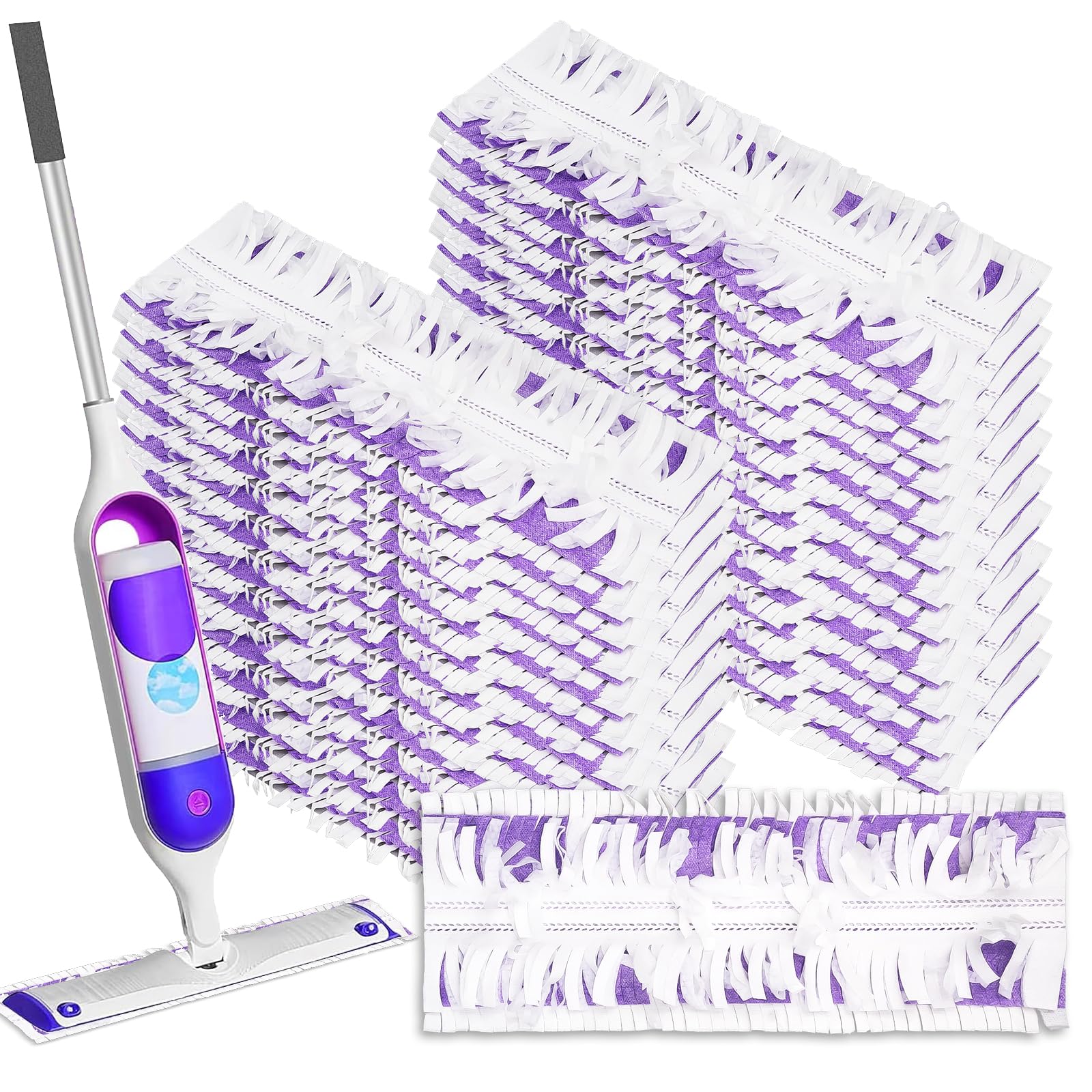 25 Count Disposable Power Mop Refills Compatible with Swiffer Power Mop Multi-Surface Power Mop Replacement Pads Wood Floor Powermop Pads Refills for Floor Cleaning, Unscented