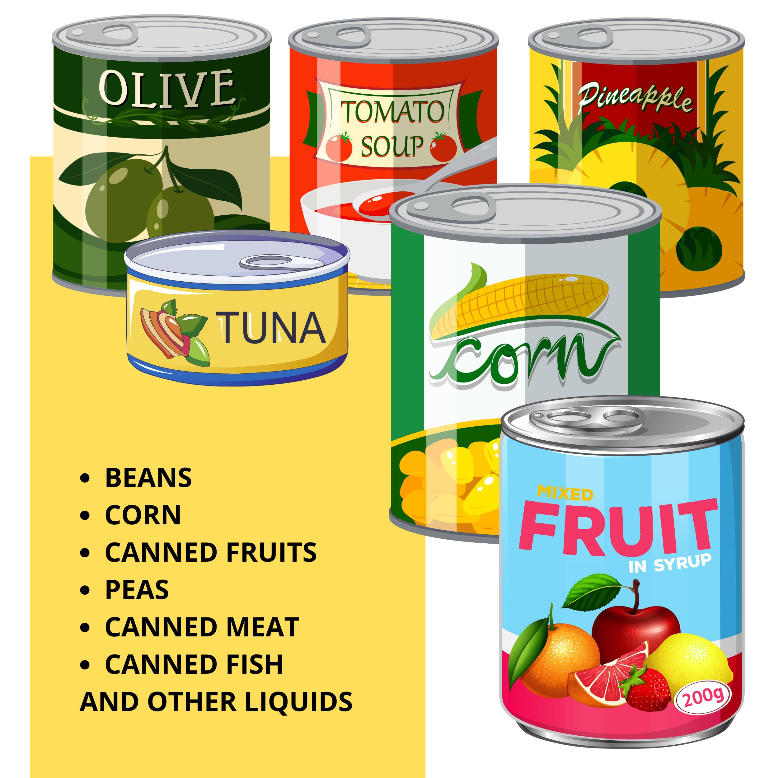 Pack of 2 Universal Can Colanders – Multipurpose Food Grade Stainless Colander with Handle for Large and Small Cans Vegetable Fruit Tuna Fish Can Strainer Small Colander Stainless Steel Colander Set