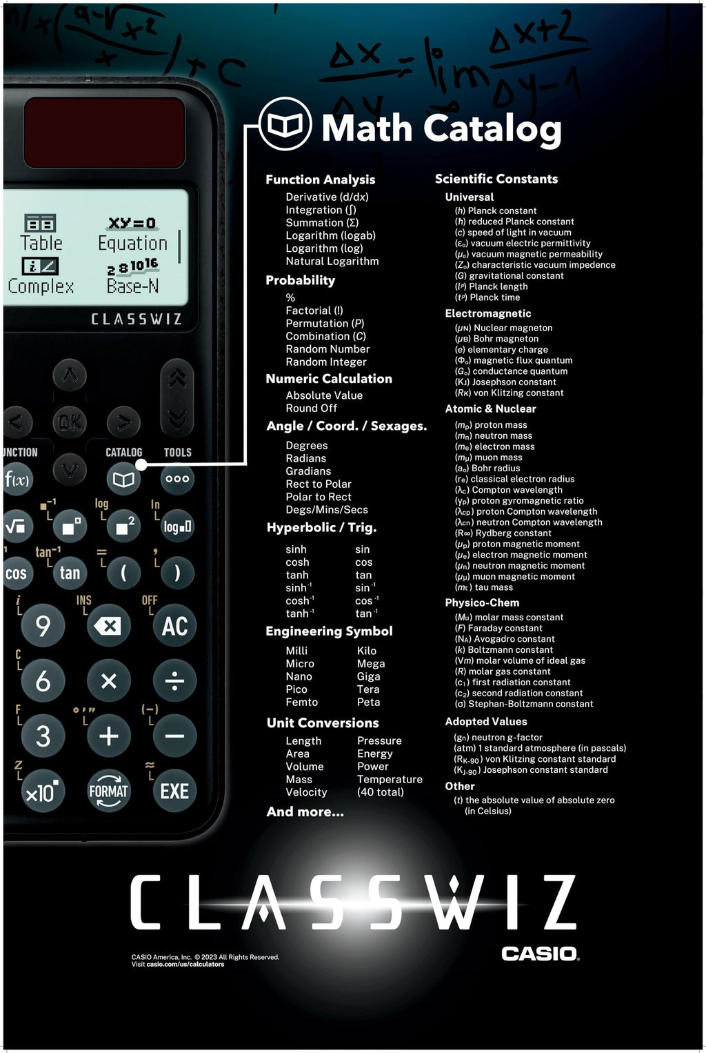 CASIO fx-9910CW Classwiz®, Advanced Scientific Calculator | Pink