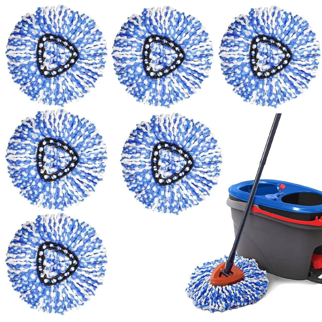Spin Mop Replacement Head for O-Cedar RinseClean 2-Tank System, 360° Microfiber Mop Head Refill, Easy Cleaning Mop Pads, Machine Washable