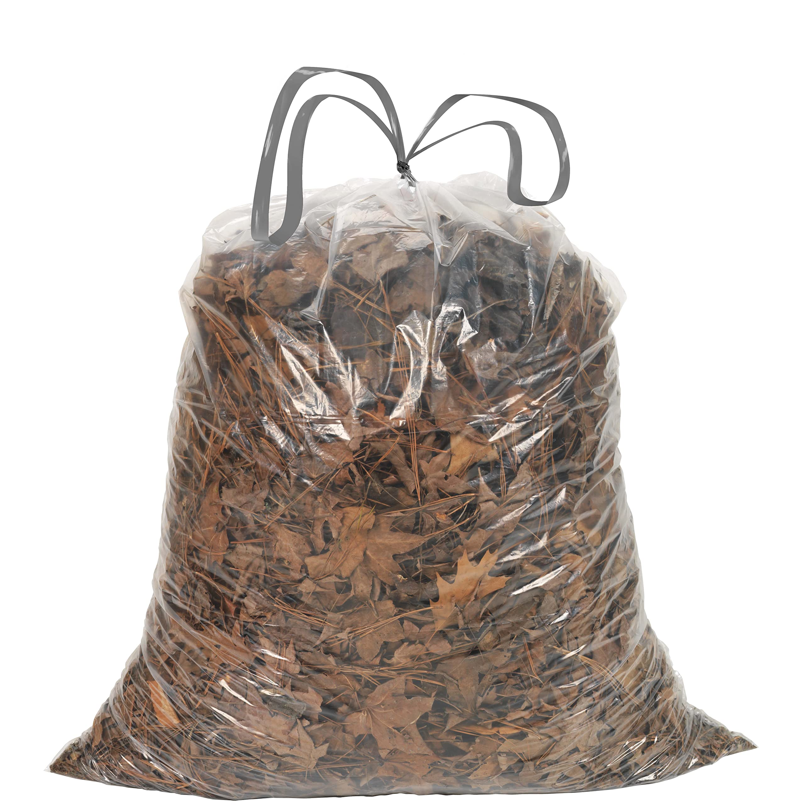 Ultrasac 20-30 Gallon 0.8 MIL Clear Drawstring Trash Bags - 30" x 33" - Pack of 36 - For Home, Kitchen, Bathroom, & Office