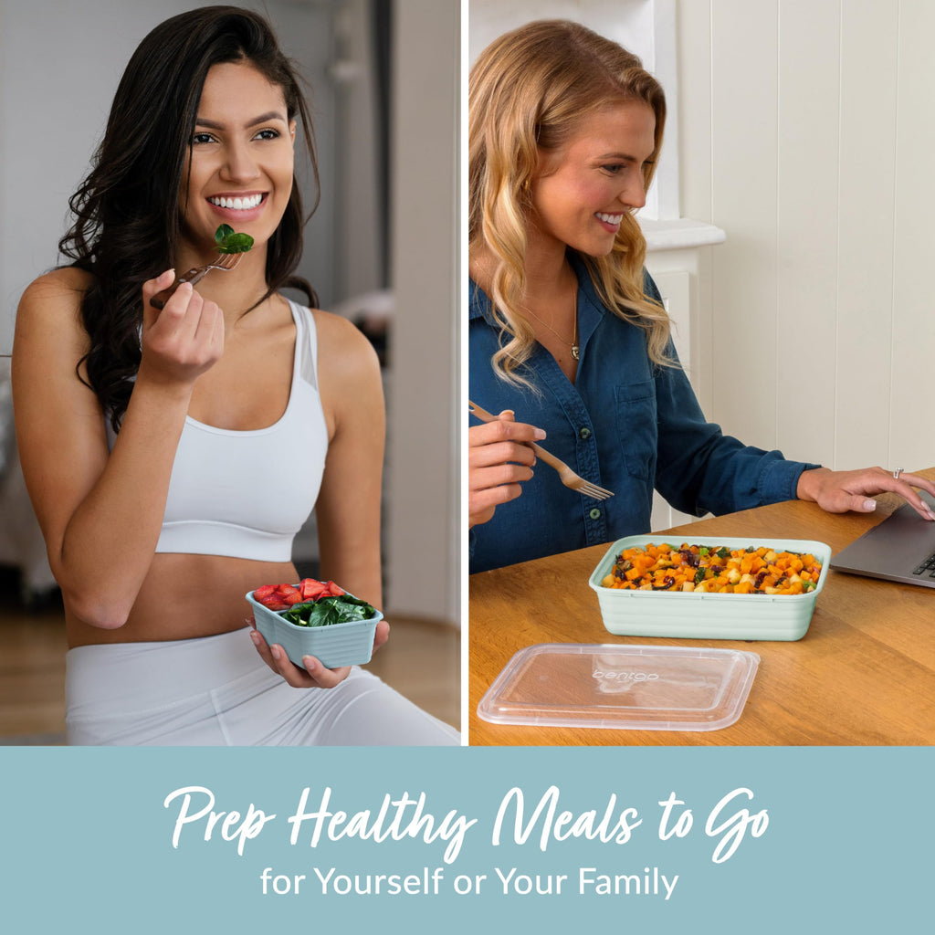 Bentgo Prep 60-Piece Variety Meal Prep Kit - Reusable PFAS & BPA-Free Food Containers 1-Compartment Trays, Prep Bowls, & Snack Boxes - Microwave, Freezer, & Dishwasher Safe (Floral Pastels)