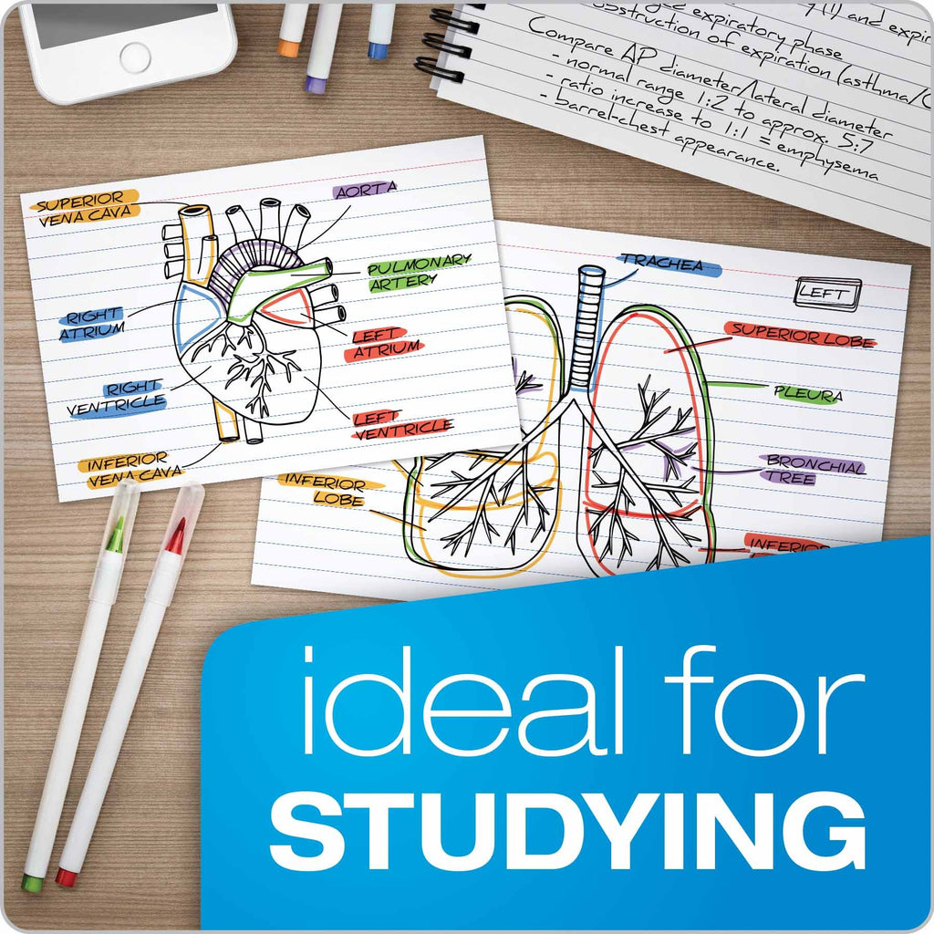 Oxford Ruled Index Cards, 4" x 6", White, 10 Packs of 100 (41)