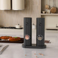 IDEALDEPOT Automatic Salt and Pepper Grinder Set, Battery Operated Adjustable Coarseness with LED Light,