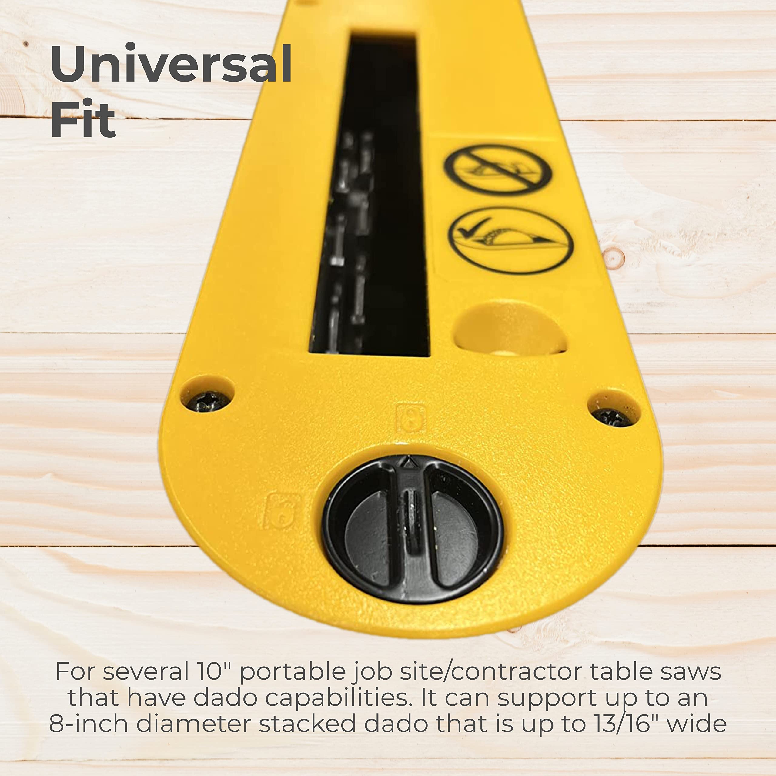 TonGass Dado Throat Plate Compatible with DeWalt 10" Portable Table Saw, Fits for DWE7490, DWE7491, DWE7491RS (Type 2), DWE7492 - Made from Impact-Resistant PC/PBT Blend Material