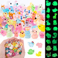 160PCS Luminous Mini Resin Animals Tiny Resin Animals Fairy Garden Accessories Glow in The Dark Mini Figurines for Micro Landscape Aquarium Dollhouse Home Decor