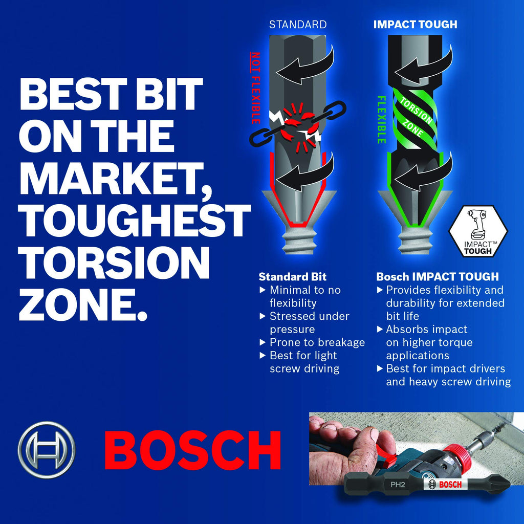 BOSCH ITSQ36B 6 In. Square #3 Impact Tough Screwdriving Bit