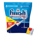 Finish Power Ball Quantum Dishwasher Detergent Pods, No pre sinse needed, For Deep clean & sparkling shine, Lemon Sparkle, 64 Tabs
