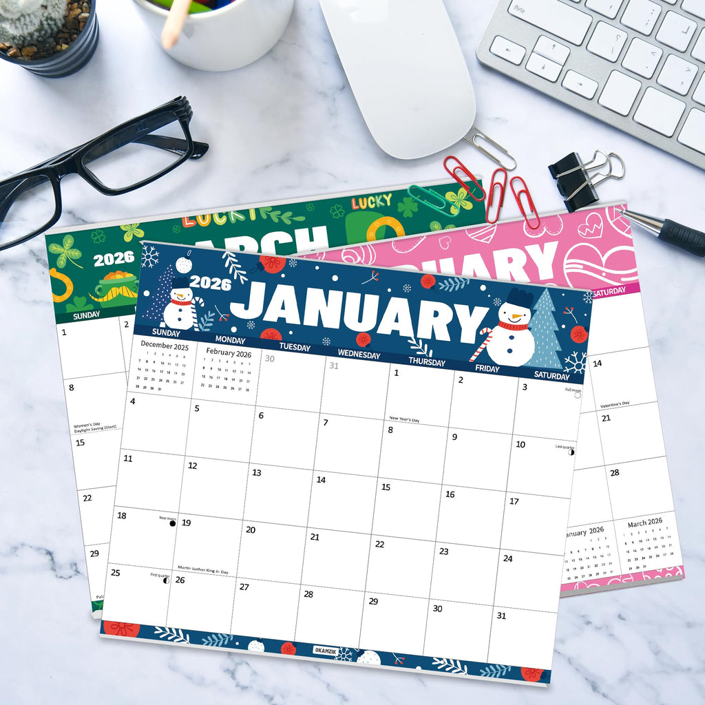 2026-2027 Magnetic Calendar for Refrigerator, 2 Years Fridge Calendar Magnet Runs Until December 2027, 24 Monthly with festival Design for Easy Organizing - 13''11.5''