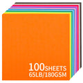Colored Cardstock - 12 x 12 inch / 100 Sheets / 20 Colors Paper 65lb 180g UAP10