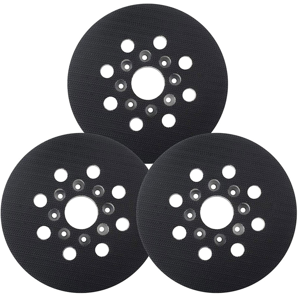 5 Inch Sander Pad Replacement Compatible with Bosch Orbital Sander ROS10 ROS20VS ROS20VSC ROS20VSK ROS20, 8 Hole Hook & Loop Sanding Backing Pad Compatible with Bosch RS035 & RS034(3 Pcs)