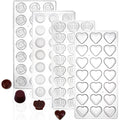 ZEAYEA 4 Pack 87 Grids Polycarbonate Chocolate Mold, Candy Making Mold, DIY Mold Cookie Tray for Mousse Jelly Candy Chocolate, Cup, Heart, Rose, Crown Shape