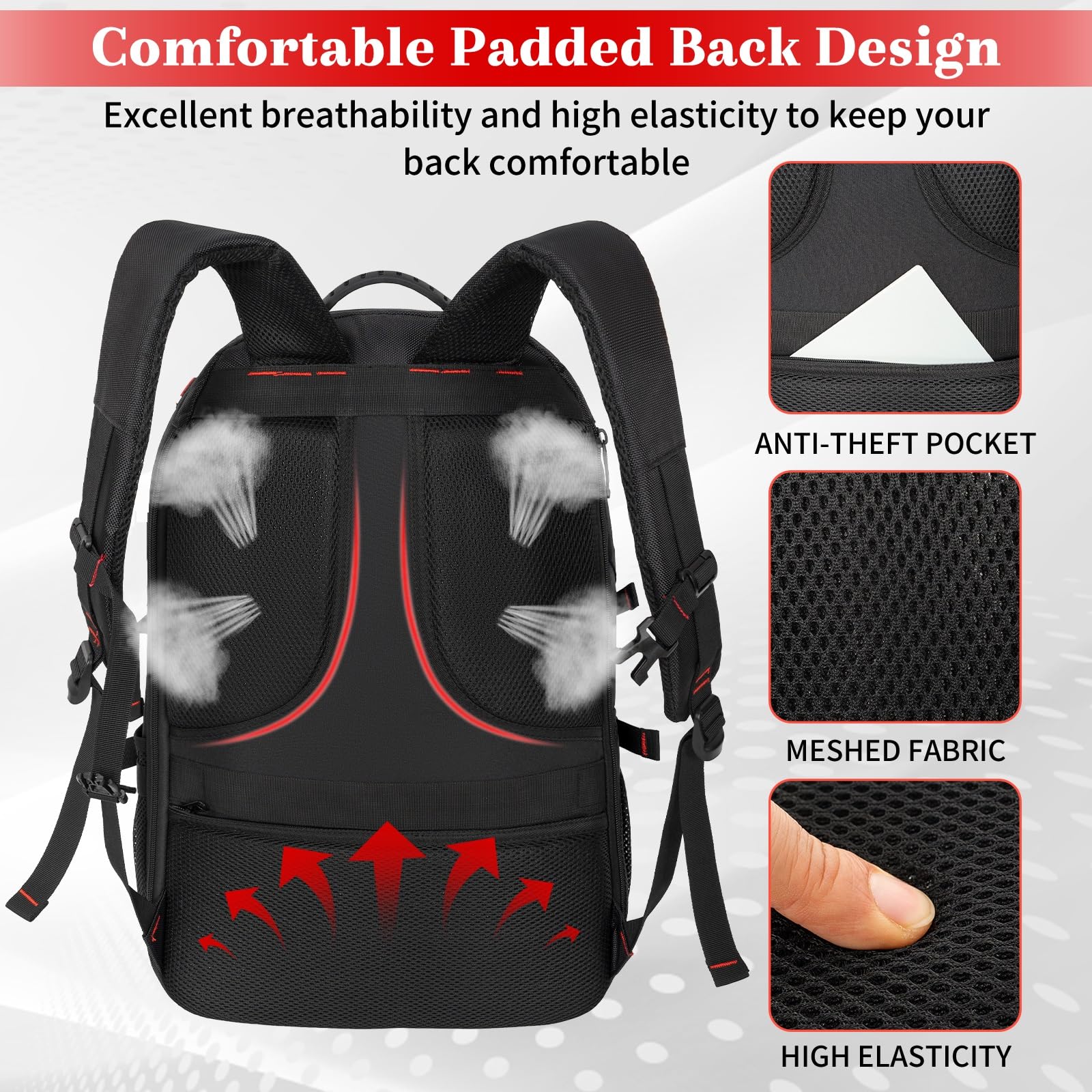 Travel Business Laptops Backpack, Expandable 70L Carry-On Luggage Backpacks for Men, with Shoes Compartment, Waterproof Outdoor Casual Daypack Gym Sports Bags College School Computer Backpack, Upgrade